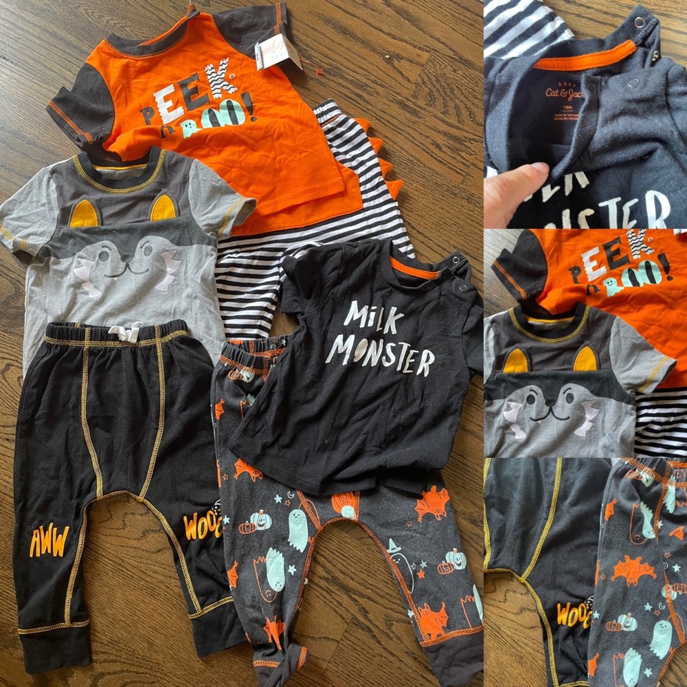 Cat & jack baby boys 18m Halloween bundle